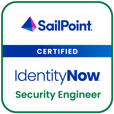 SailPoint IdentityNow Security Engineer certification badge