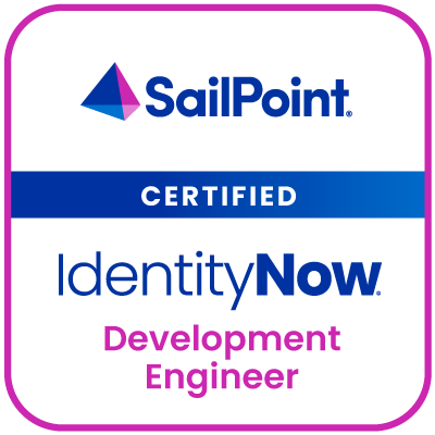 SailPoint IdentityNow Development Engineer certification badge