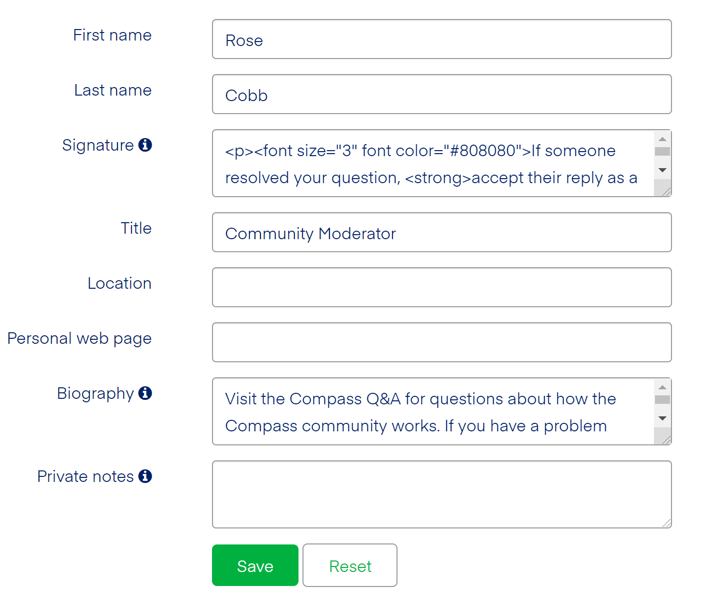 How To Edit Your Personal Information Compass